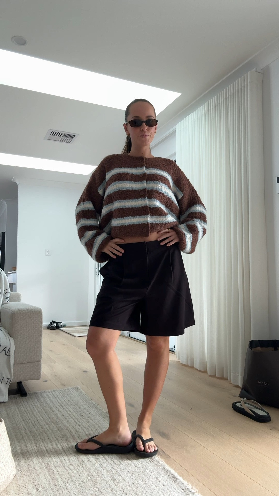 Cardi is size M & shorts are size 10