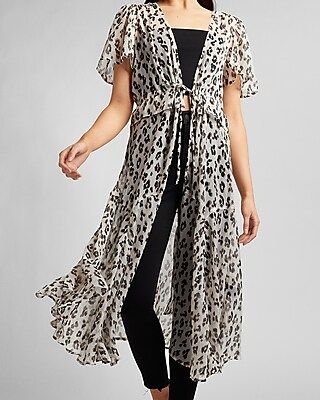 Ruffle Printed Cover-Up | Express