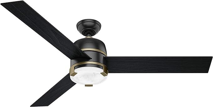 Hunter Bureau Indoor Ceiling Fan with LED Light and Remote Control, 60", Matte Black | Amazon (US)