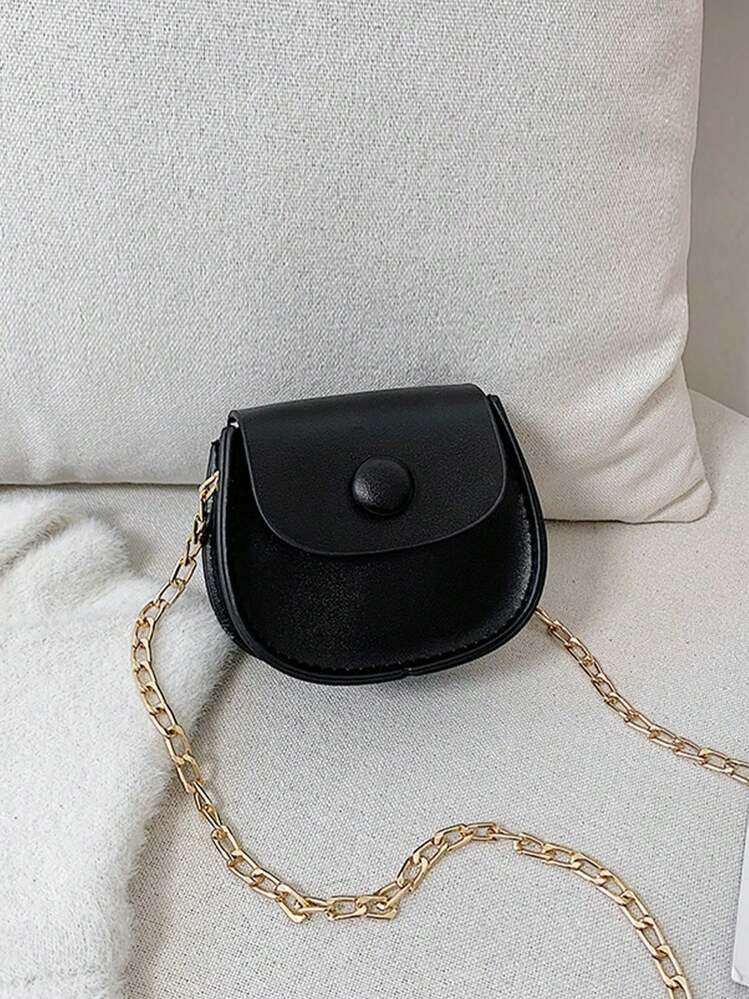 1pc Fashion Kids Children PU Leather Shoulder Bag Lovely Baby Girls Mini Chain Purse Cute Princes... | SHEIN