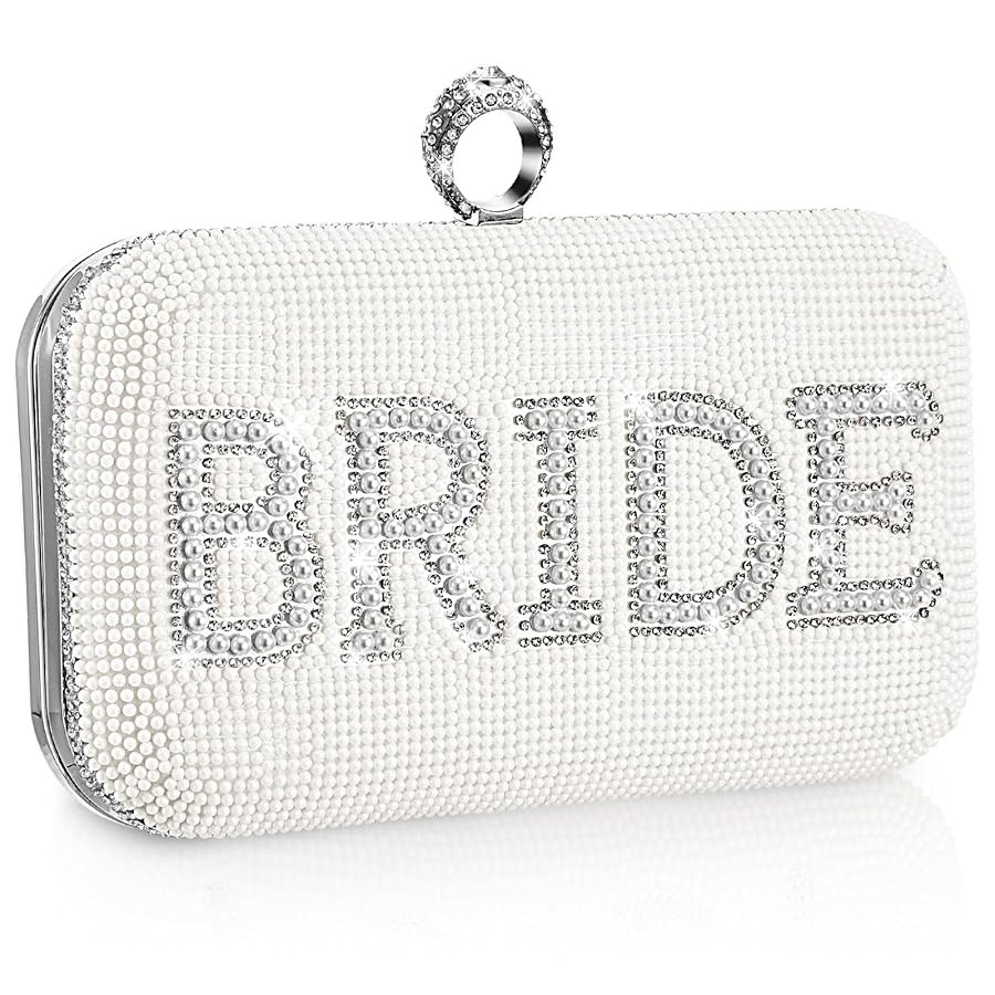Kacctyen Rhinestone Clutch Bag Bride Clutch Purse Diamond Evening Bag Bride Purse Embellished Jew... | Amazon (US)