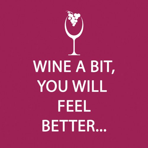Paperproducts Design 1251135 Wine a Little Bit, You Will Feel Better Cocktail Napkin | Amazon (US)