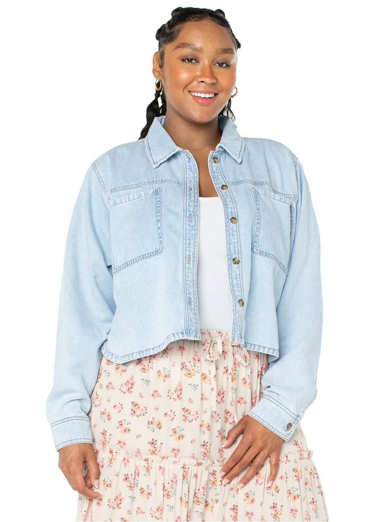 Celebrity Pink LS DENIM SHIRT - Walmart.com | Walmart (US)