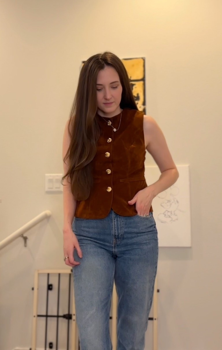 Western chic vest top in faux suede! So cute for fall and perfect as is or with a long sleeve under for more warmth! I love it either way jeans and mini skirts! Under $25

#LTKFindsUnder50 #LTKSaleAlert #LTKSeasonal