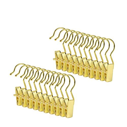 Amber Home 24 Pack Gold Boot Clips for Closet, Boot Hangers with Hooks, Boot Holder, Laundry Hook... | Amazon (US)