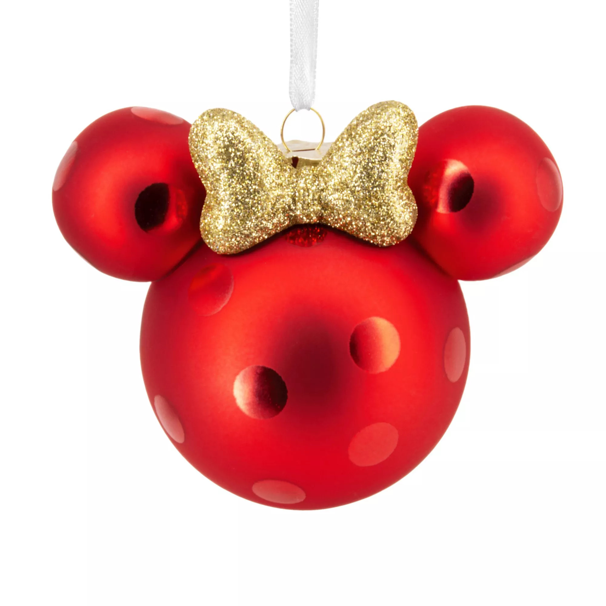 Hallmark Disney's Minnie Mouse Ears Icon Glass Ornament | Kohl's