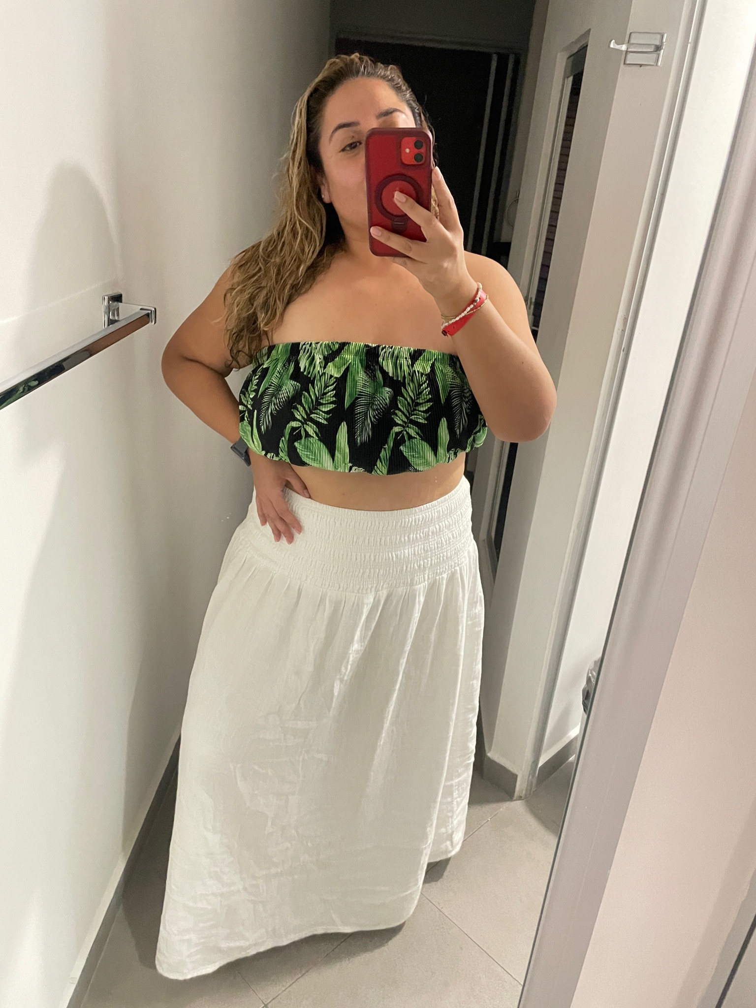 white gauze maxi skirt is such a beach vacation staple

Top with a green bandeau to bring our your olive complexion 

#LTKTravel #LTKSaleAlert #LTKStyleTip
