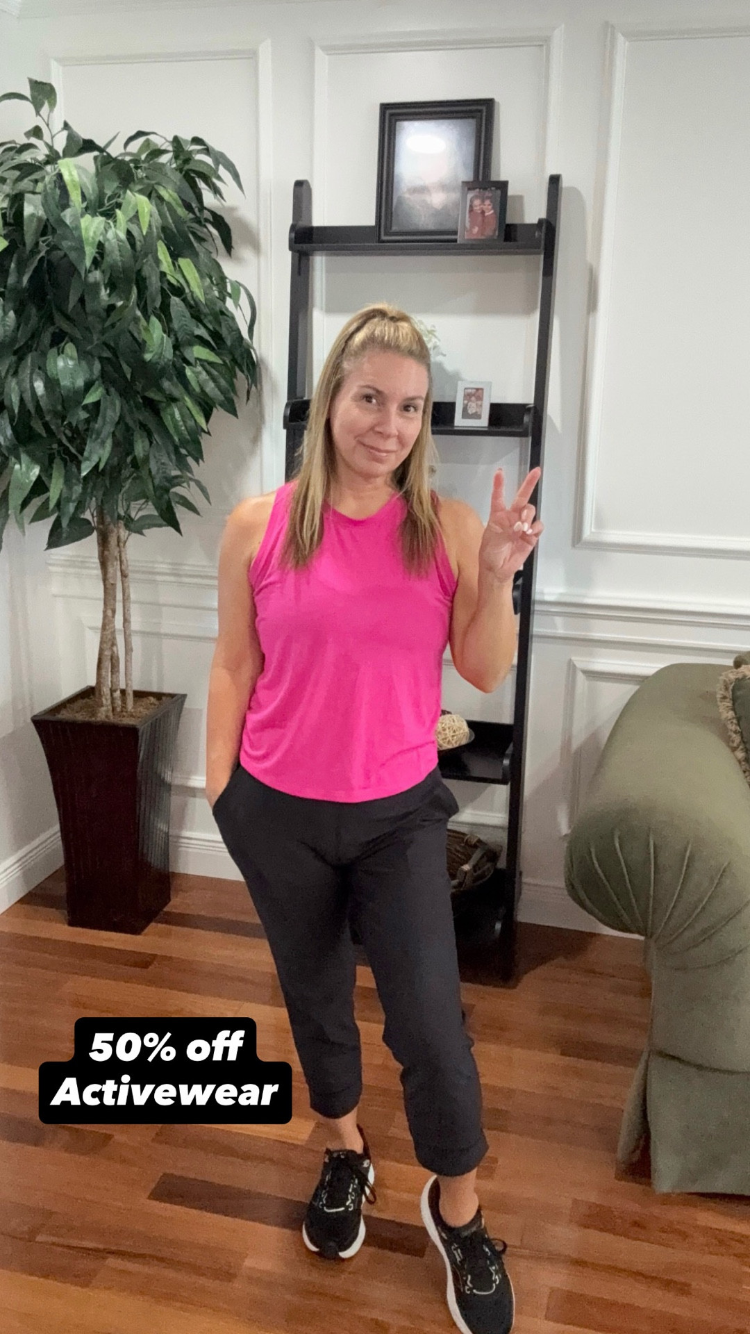 50% off ends today! Active wear I'm wearing a medium in the joggers and tank. Workout outfit, gym outfit
#LTKActive #LTKSaleAlert
#LTKPetite

#LTKfitnessgoals #LTKOver40 #LTKselfcare