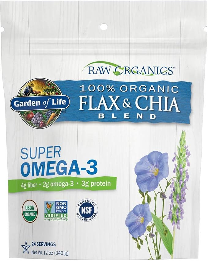 Garden Of Life Raw Organics Organic Flax Meal Plus Chia Seeds, 12 Ounce | Amazon (US)