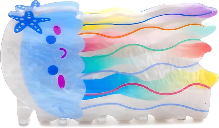 Jellyfish Claw Clips,Jellyfish Shape Animal Hair Clip\uff0c New Big Claw Barrettes For Women. (1p... | Amazon (US)