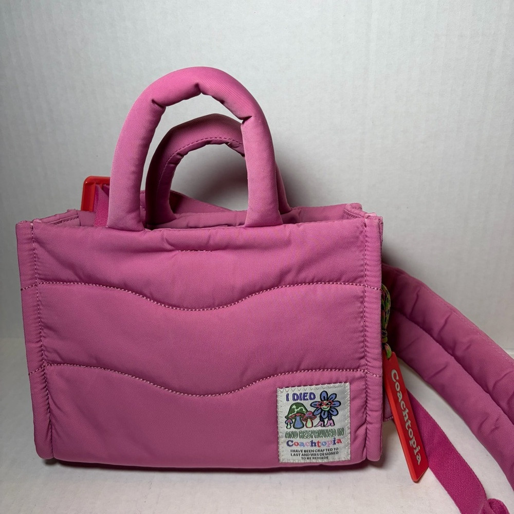 Coach Coachtopia Loop Mini Tote CT385 Pink Puffy Crossbody Bag Bright Magenta | Poshmark