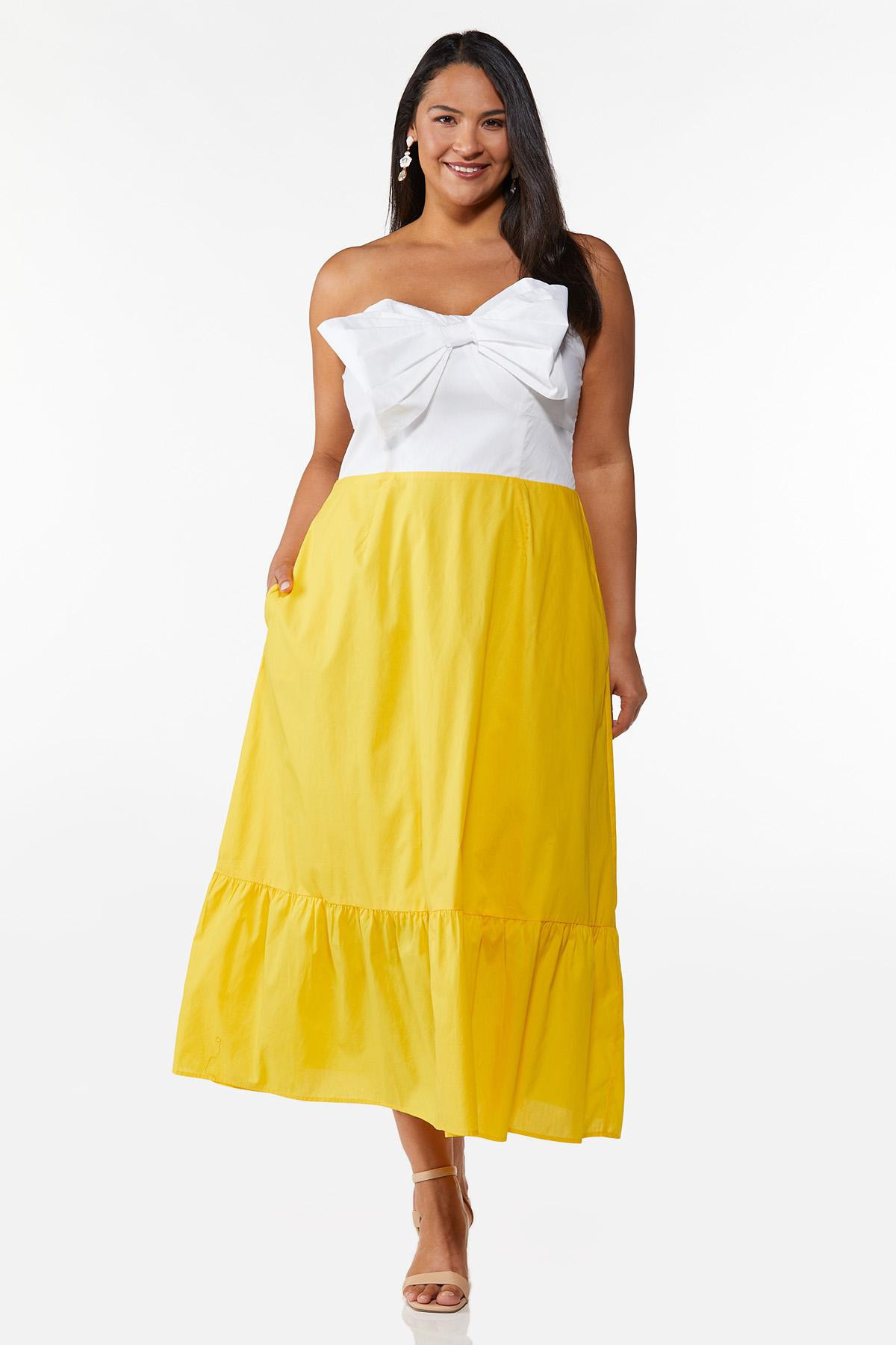 Plus Size Front Bow Midi Dress | Cato Fashions
