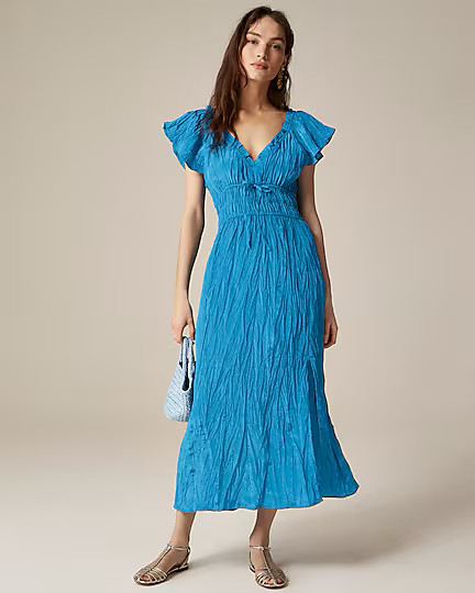 Palermo dress in viscose-blend crinkle | J. Crew US