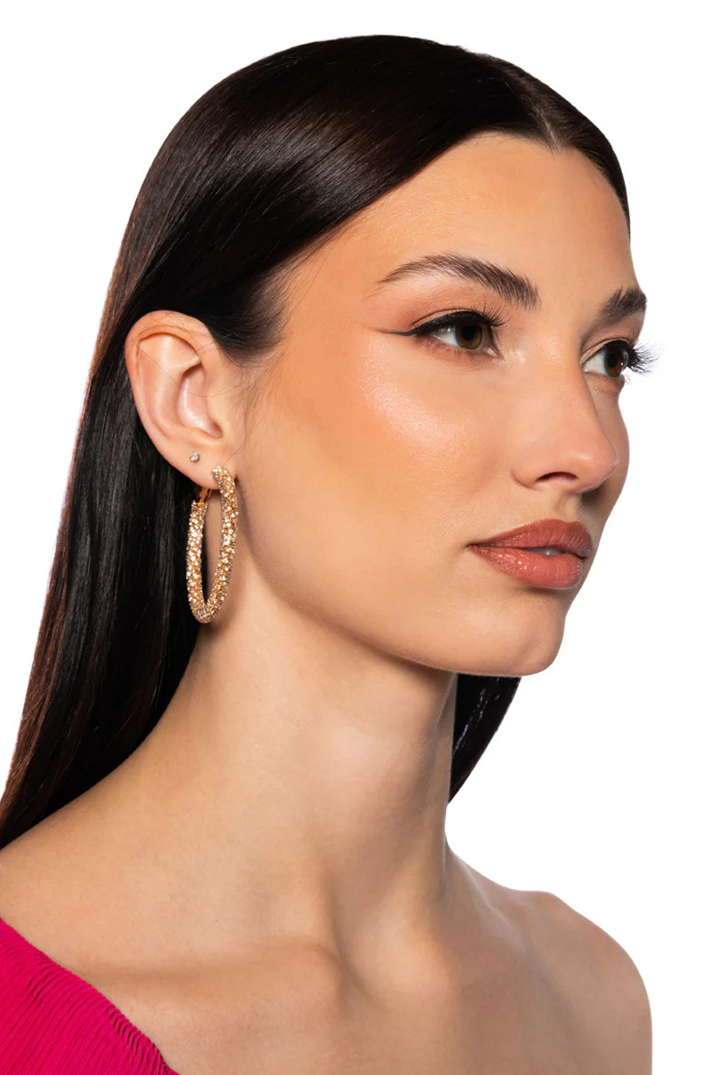 50MM BLING HOOP IN GOLD | AKIRA