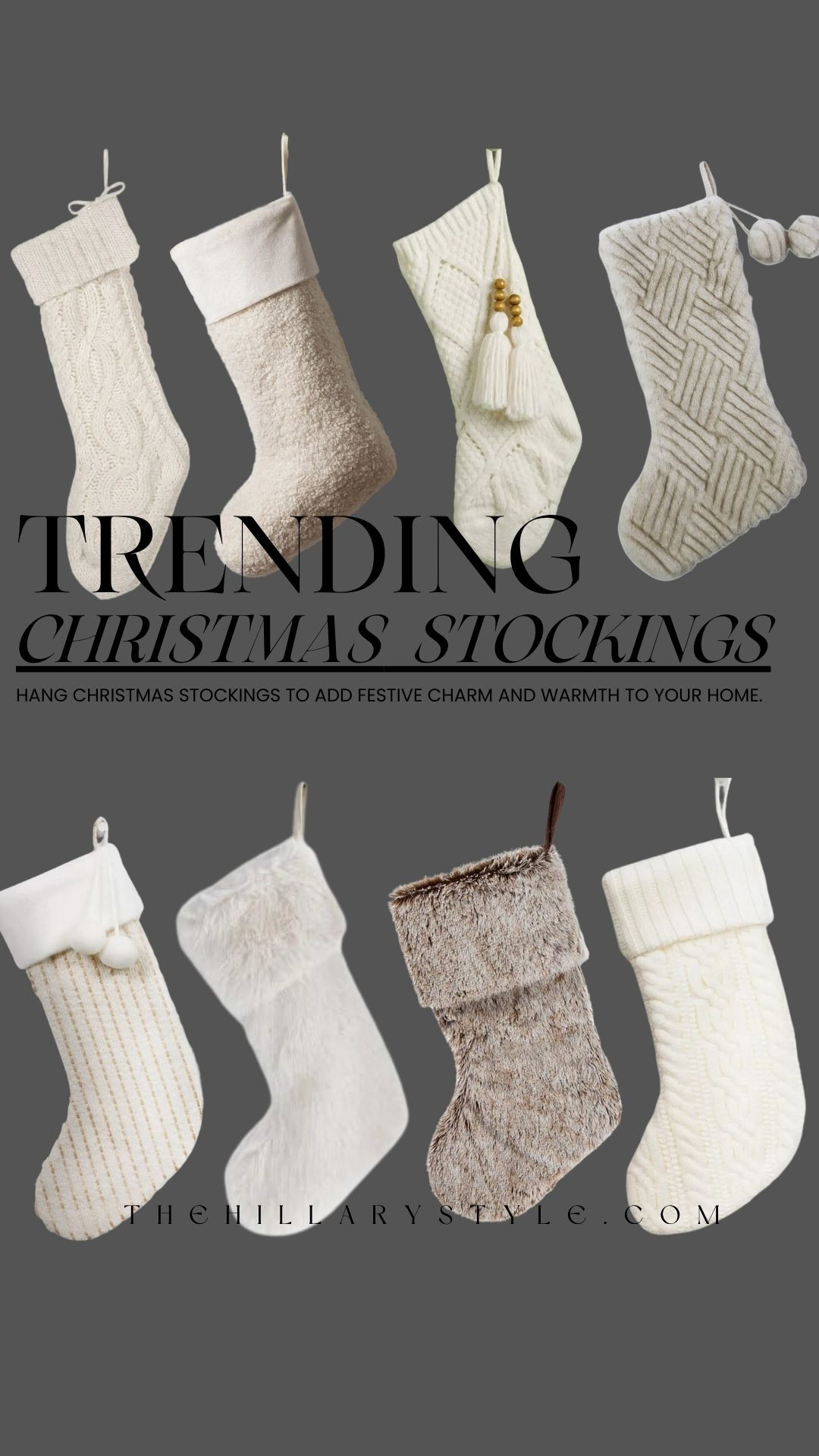 TRENDING: Christmas Stockings 

Holiday decor, holiday home, Christmas decor, Christmas home finds, Amazon home, Target home, Pottery Barn, West Elm, modern home.  

 #LTKHoliday #LTKSeasonal #LTKHome