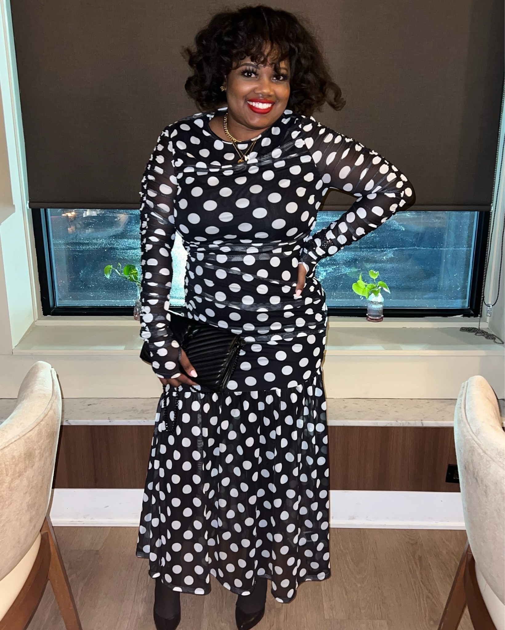 Chic + cute for a birthday vibe kind of Sunday.

Celebrated my sister’s birthday in style at Vive Restaurant in West Bloomfield, MI—which was definitely a whole vibe.

I wore this black and white polka dot mesh maxi dress from SHEIN, styled with my classic black Louboutins, a bold red lip, and my go-to black YSL purse for that high-low luxe finish.

Because who says you can’t do affordable looks with a little drama and designer?

📌 Linked the full look (and great dupes!) on my LTK—tap the link in bio to shop!

Would you rock polka dots for a night out? Drop a ❤️ in the comments!

#DinnerOutfit #BirthdayStyle #PolkaDotDress #HighLowFashion #SimpliLuxeStyle #ChicAndLuxe #AffordableLuxury #LTKOutfits #StyleInspo #LuxeForLess #SheinStyle #LouboutinLook #WestBloomfieldEats #DateNightStyle


#LTKFindsUnder100 #LTKParties #LTKOver40