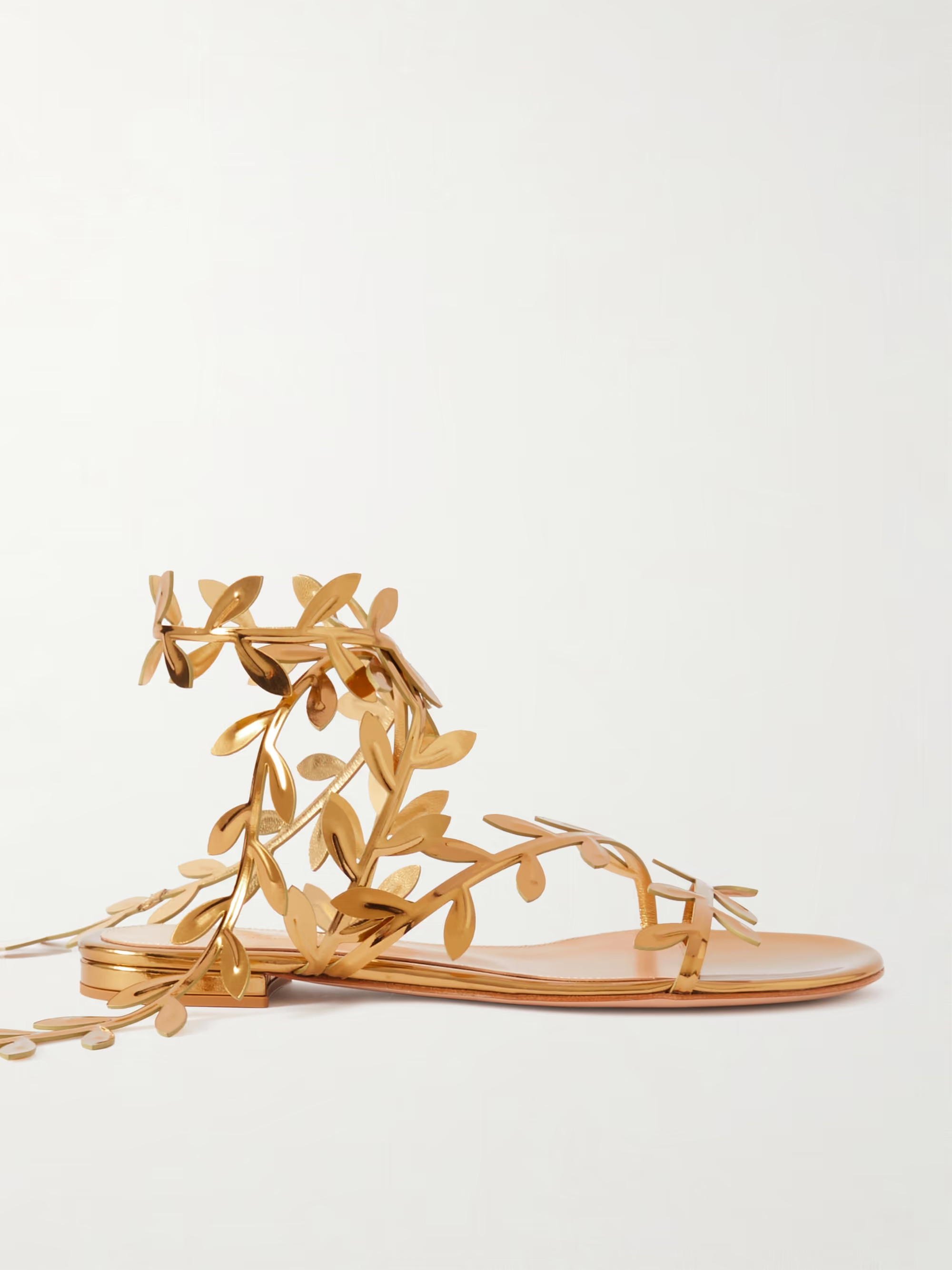 Flavia mirrored-leather sandals | NET-A-PORTER (UK & EU)