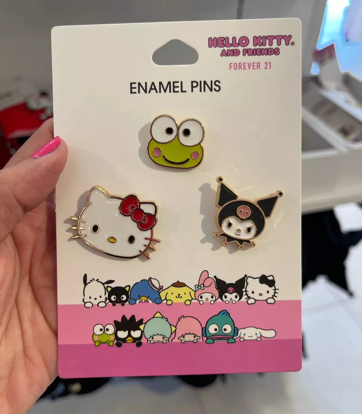 Girl Sanrio Kitty/Kuromi Enamel Pin Set