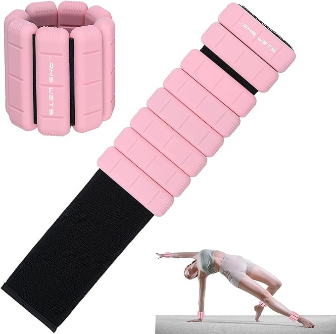 Rhswets Adjustable Wrist Weights - Set of 2 ((1lb & 2lb)) | Wearable Wrist & Ankle Weights Bracel... | Amazon (US)