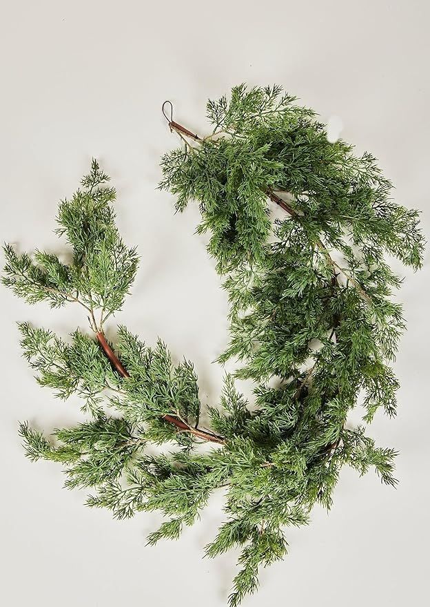 Afloral Fake Cedar Greenery Garland - 66" | Amazon (US)