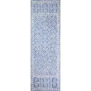 Bashian Valencia Nevin 2'6" x 8' Area Runner Rug in Blue | Cymax