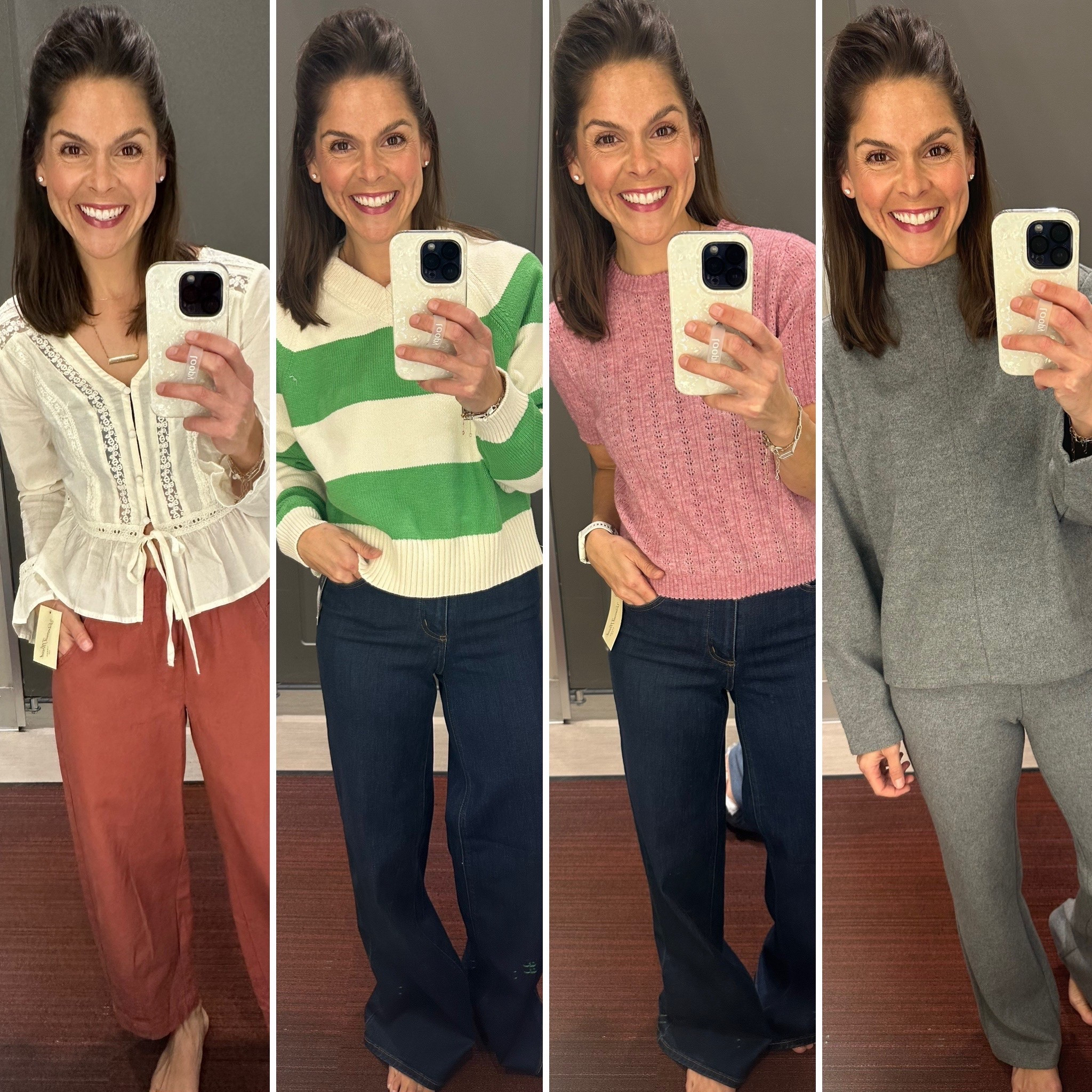 Target Tuesday! Cute and casual looks for all seasons. 

Left to right: 
Autumn, spring/autumn, summer, winterr