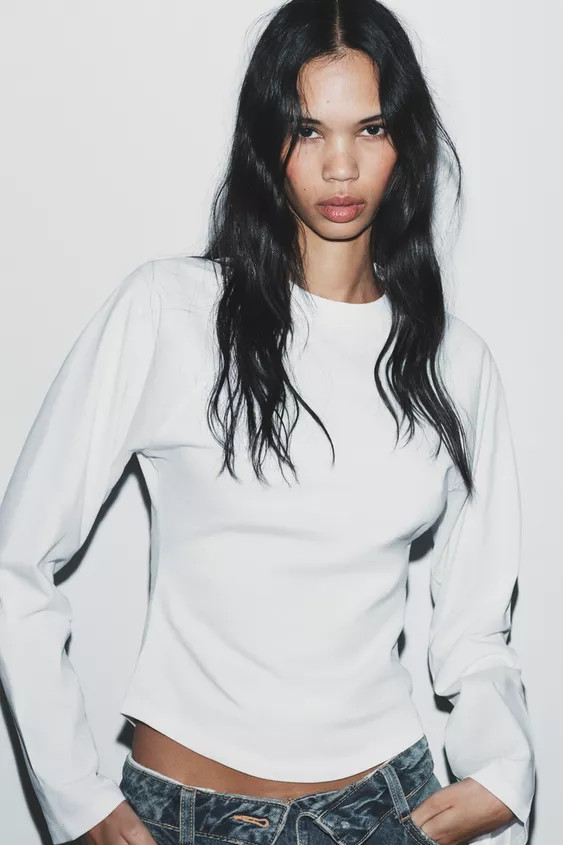 LONG SLEEVE RAGLAN T-SHIRT | Zara US