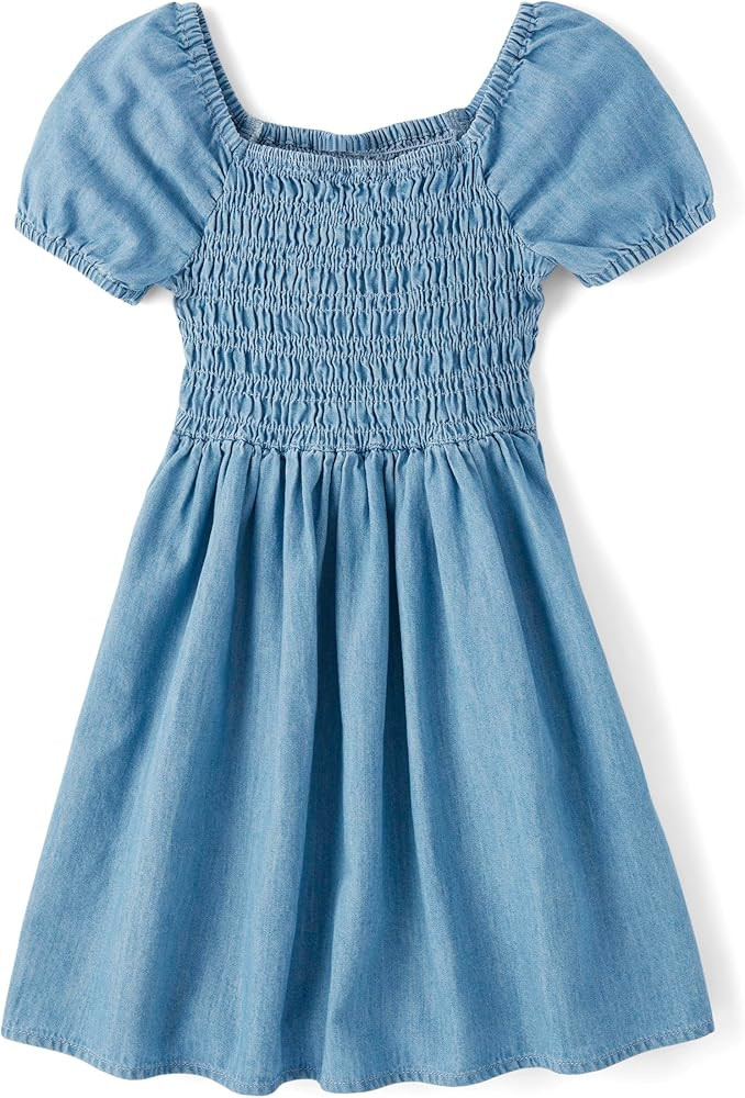 The Children's Place girls Floral Smocked Babydoll Dress | Amazon (US)