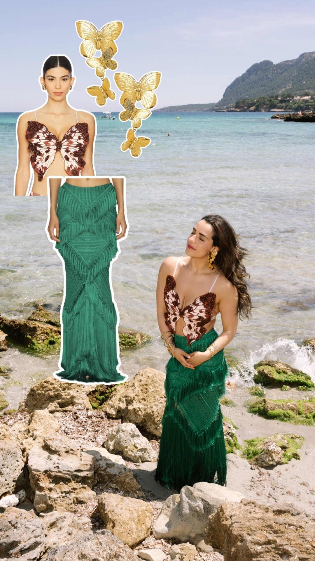 I love this fringe skirt & butterfly top combo 🦋✨ It tied in perfectly for our beach photoshoot in Mallorca — such a fun, playful outfit! 

Size up if you want the skirt to be more comfy & breathable!
#LTKStyle #LTKTravel #LTKSummer #VacationOutfit #BeachLook #ResortStyle #OOTD #StyleInspo #WhatToWear #LTKHotTips

#LTKSeasonal #LTKStyleTip #LTKTravel