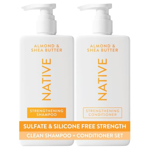Native Shampoo and Conditioner Contain Naturally Derived Ingredients| All Hair Type Color & Treated, Fine to Dry Damaged, Sulfate & Dye Free - Almond & Shea Butter, 16.5 fl oz each (2 pack) | Amazon (US)