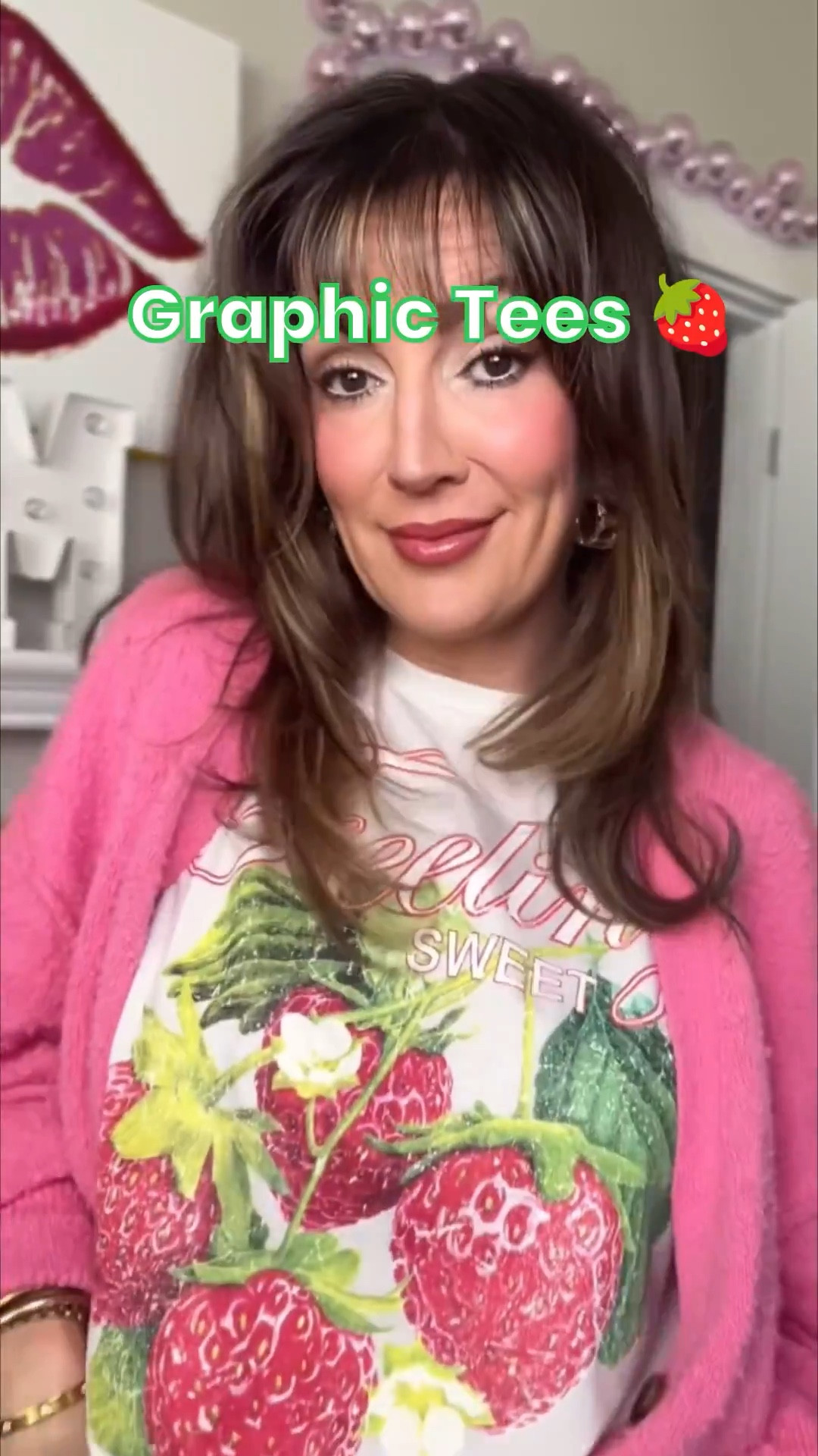 🍓 Strawberry graphic tees are BERRY cute for spring& summer!! Wearing a large in mine from Walmart bc I like them oversized. Linking some other graphic tee options. 

#LTKootd #LTKValentine #LTKgrwm