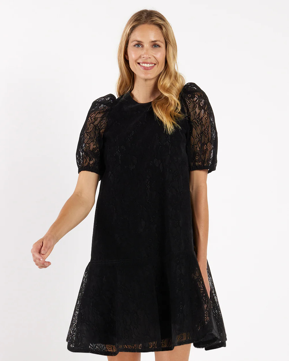Harper Dress - Flocked Lace | Jude Connally