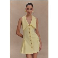 Oli Sleeveless Mini Dress - Lemon | MESHKI US