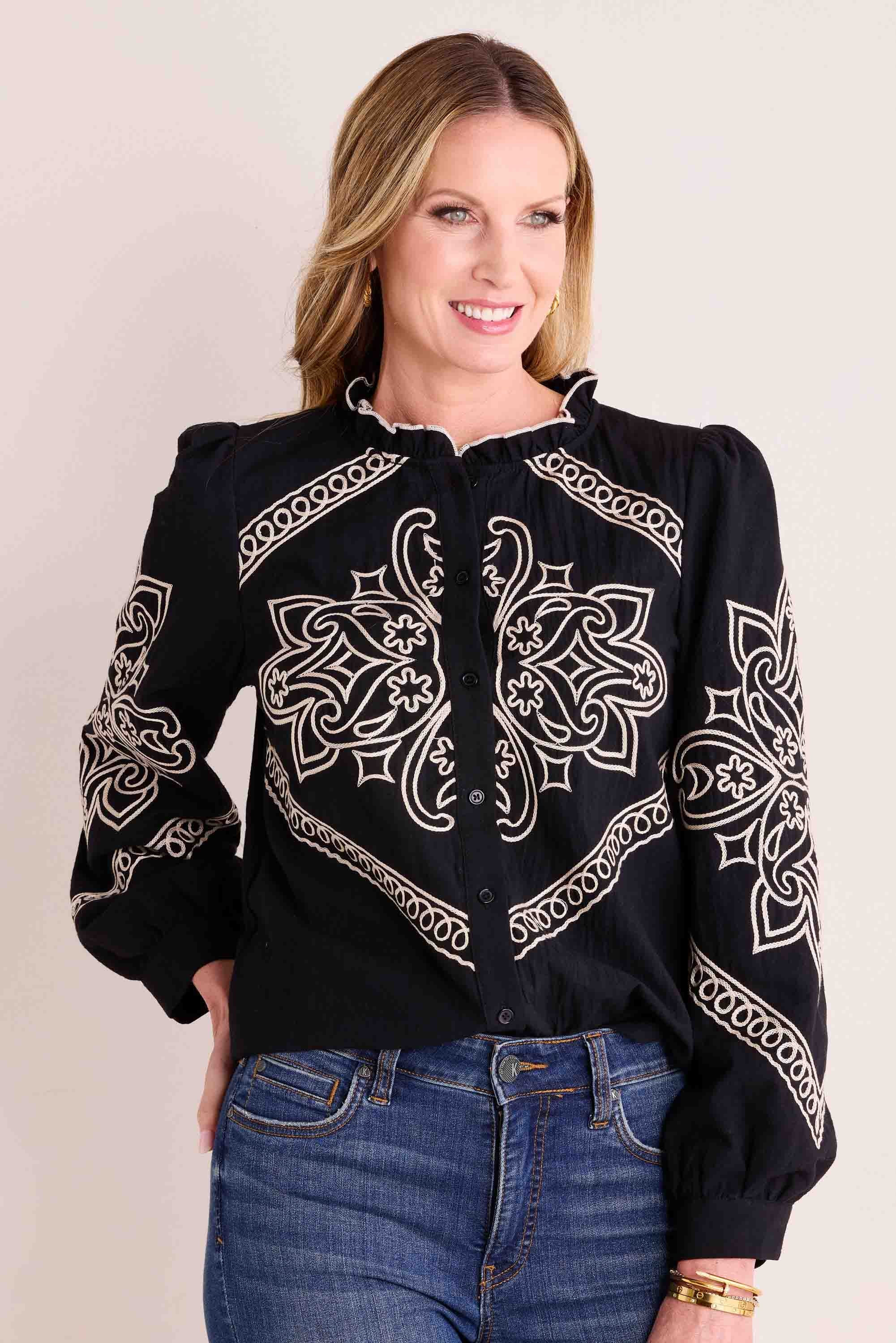 Sabrina Top- Black | Avara