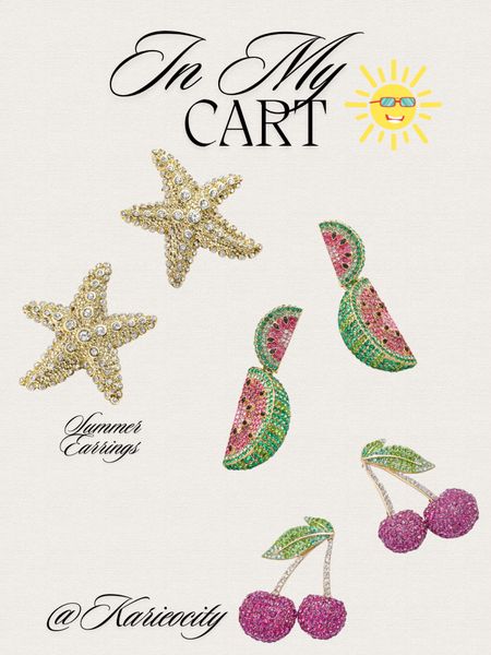 In my Cart 

Summer Earrings 🍉🍒

Earrings// Summer earrings// Bauble Bar// Watermelon Earrings// Starfish Earrings// Cherry Earrings 

#LTKFindsUnder50 #LTKFindsUnder100 #LTKTravel