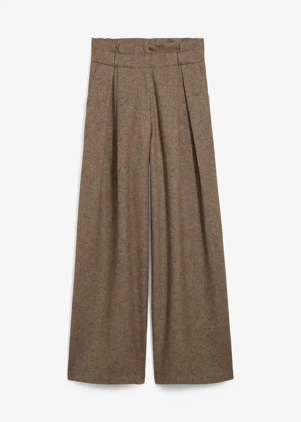 Weite Bundfaltenhose mit Wolle | Bonprix DE