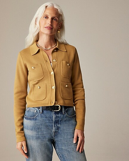 Patch-pocket sweater lady jacket | J. Crew US