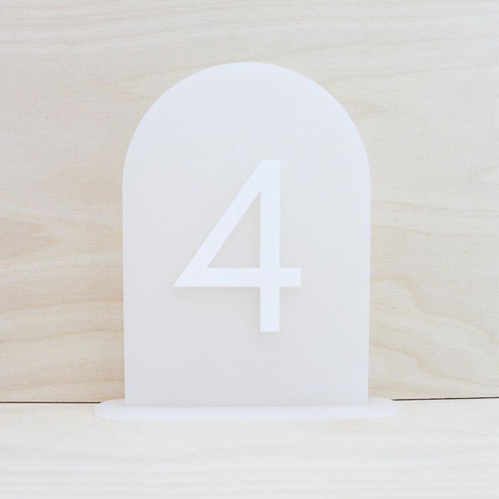 Frosted Arch Table Numbers Set • 1-10 | Minted