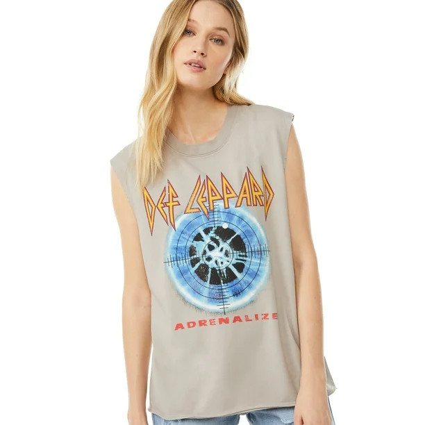 Scoop Women's Def Leppard Adrenalized Sleeveless Band T-Shirt | Walmart (US)