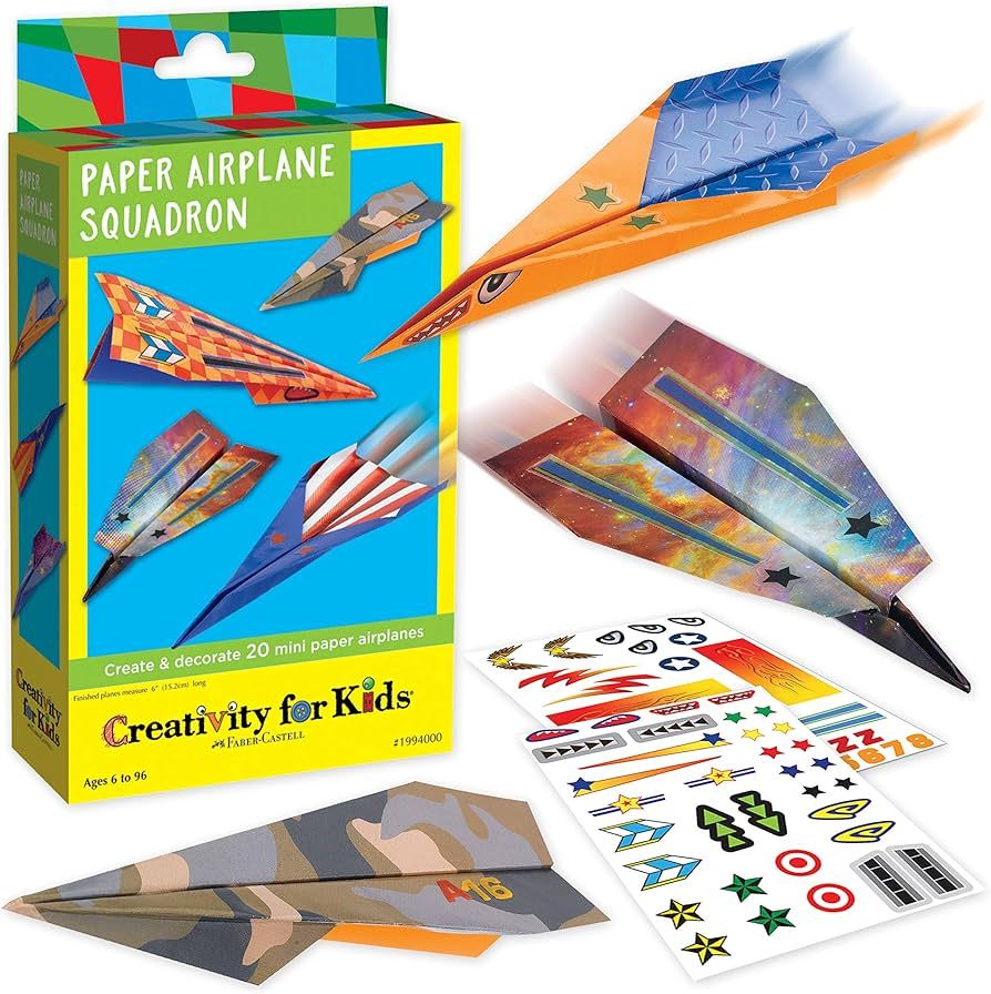 Creativity for Kids Paper Airplane Squadron - Create 20 Paper Airplanes, Crafts for Boys and Girl... | Amazon (US)