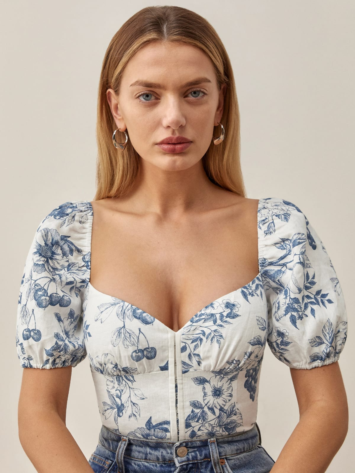 Rome Linen Top | Reformation (Global)