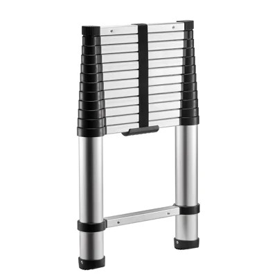 12.5Ft Telescoping Ladder, Aluminum Lightweight Multi-Purpose Collapsible Extension, One-Touch Retraction Ladder, Heavy Duty 330Lbs Max Capacity With | Wayfair North America