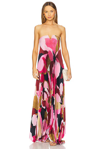 L'IDEE x REVOLVE Black Tie Gown in Capri Print Pink from Revolve.com | Revolve Clothing (Global)