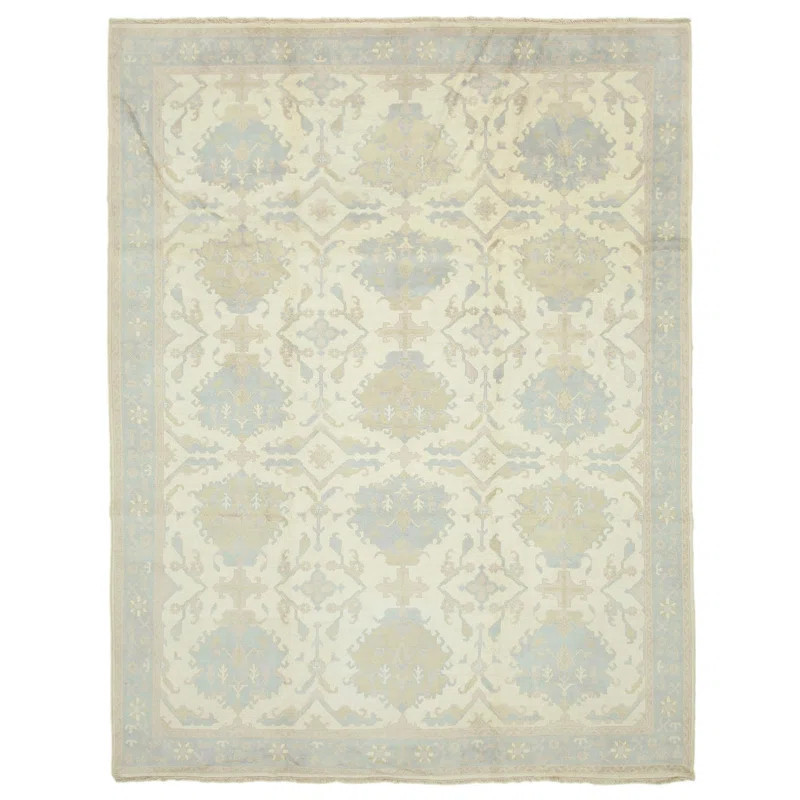 Oriental Hand-Knotted Eli 9' 3" X 11' 11" Beige Wool Oushak Area Rug | Wayfair Professional
