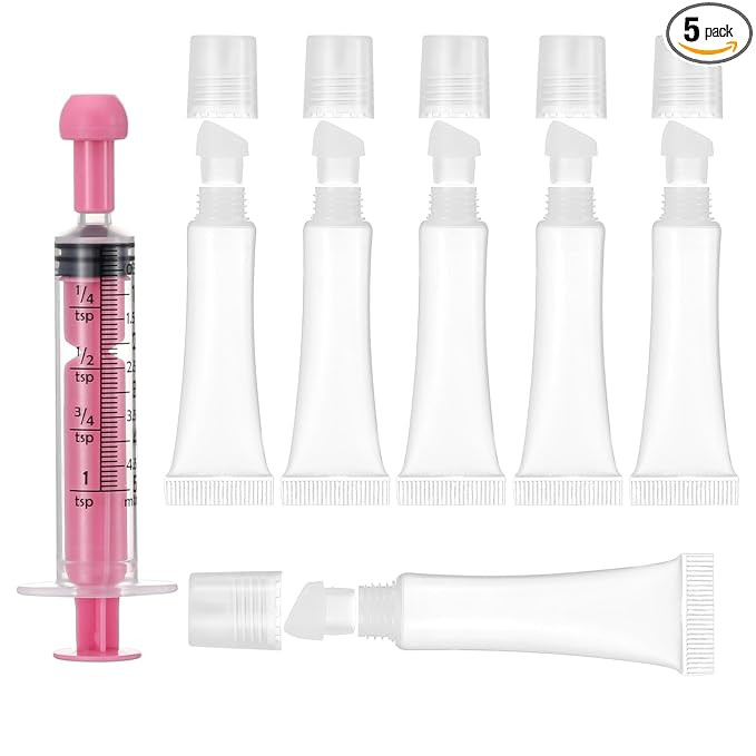 6 Pcs Travel Toothpaste Container Refillable Toothpaste Tubes Lip Gloss Containers Small Squeeze ... | Amazon (US)