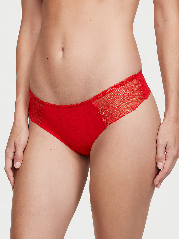 Shimmer Lace-Trim No-Show Thong Panty | Victoria's Secret (US / CA )