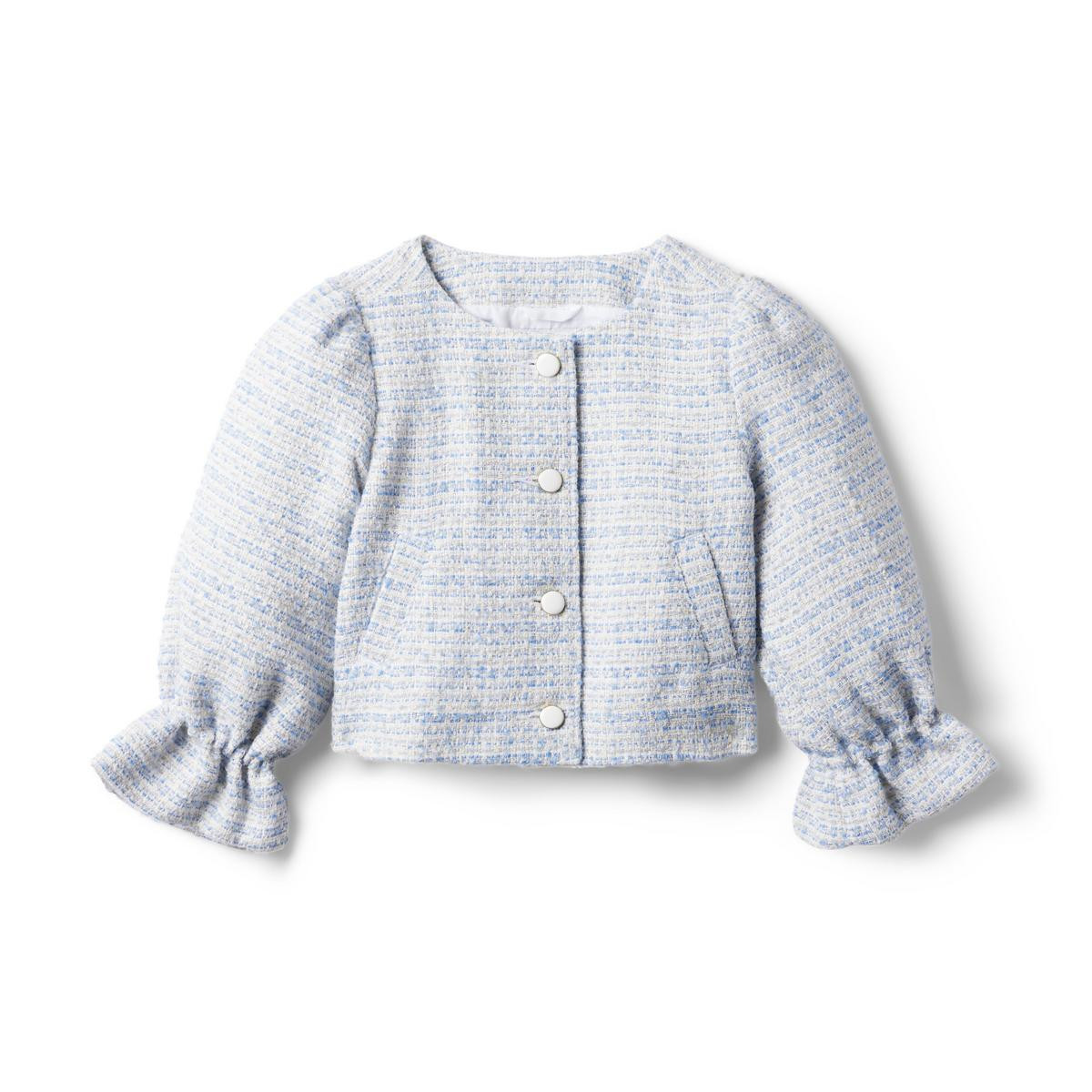 Boucle Ruffle Sleeve Cropped Jacket | Janie and Jack