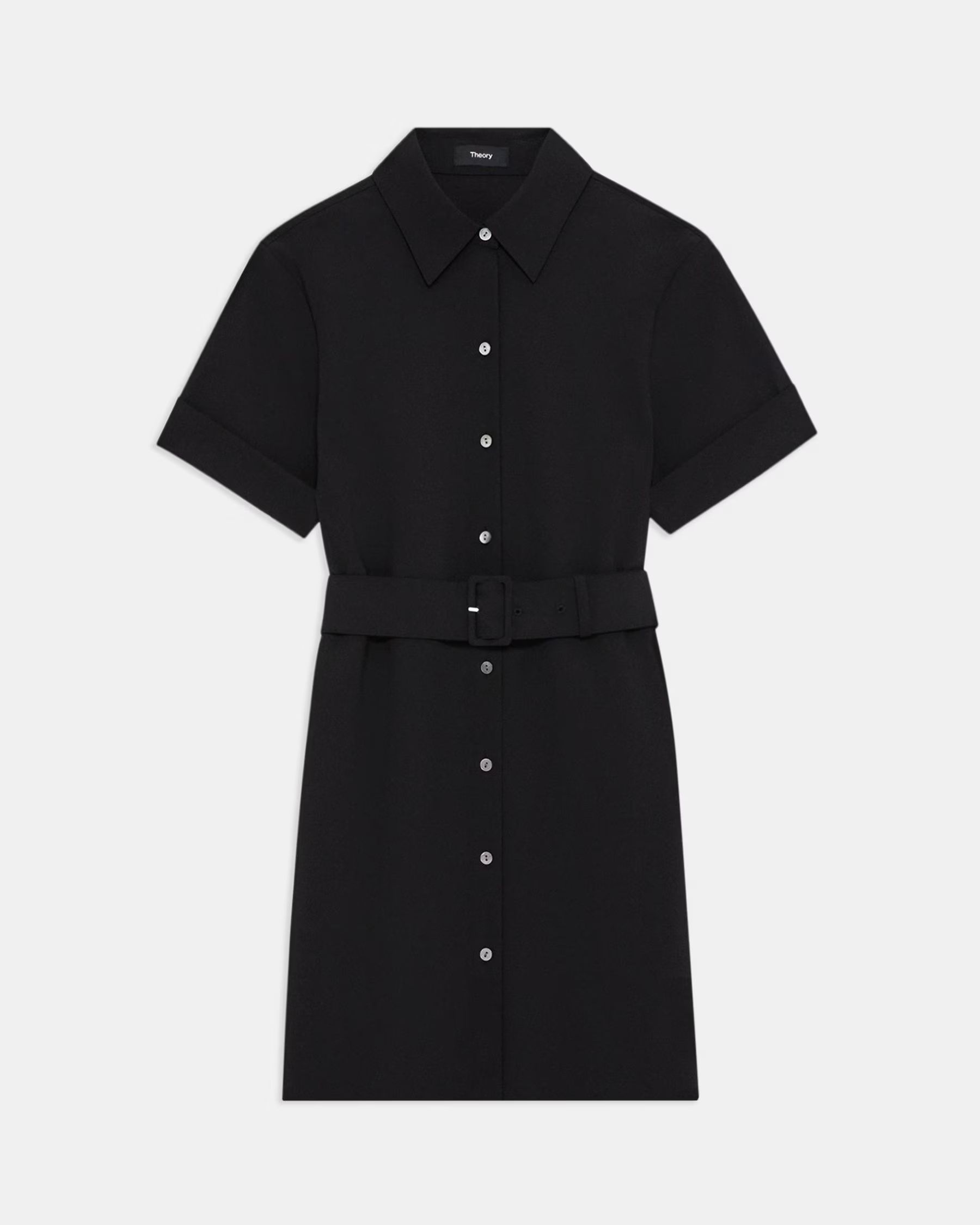 Belted Shirt Dress in Good Wool | Theory