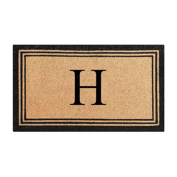 A1HC Natural Coir With Classic Border Heavy Duty PVC Backing Doormat | Bed Bath & Beyond