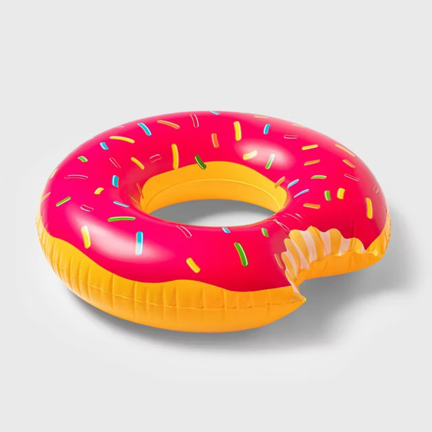 Strawberry Donut Pool Float Bright Pink - Sun Squad™ | Target